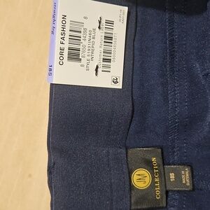 JM Collection Blue Professional Straight Leg Pants 18S